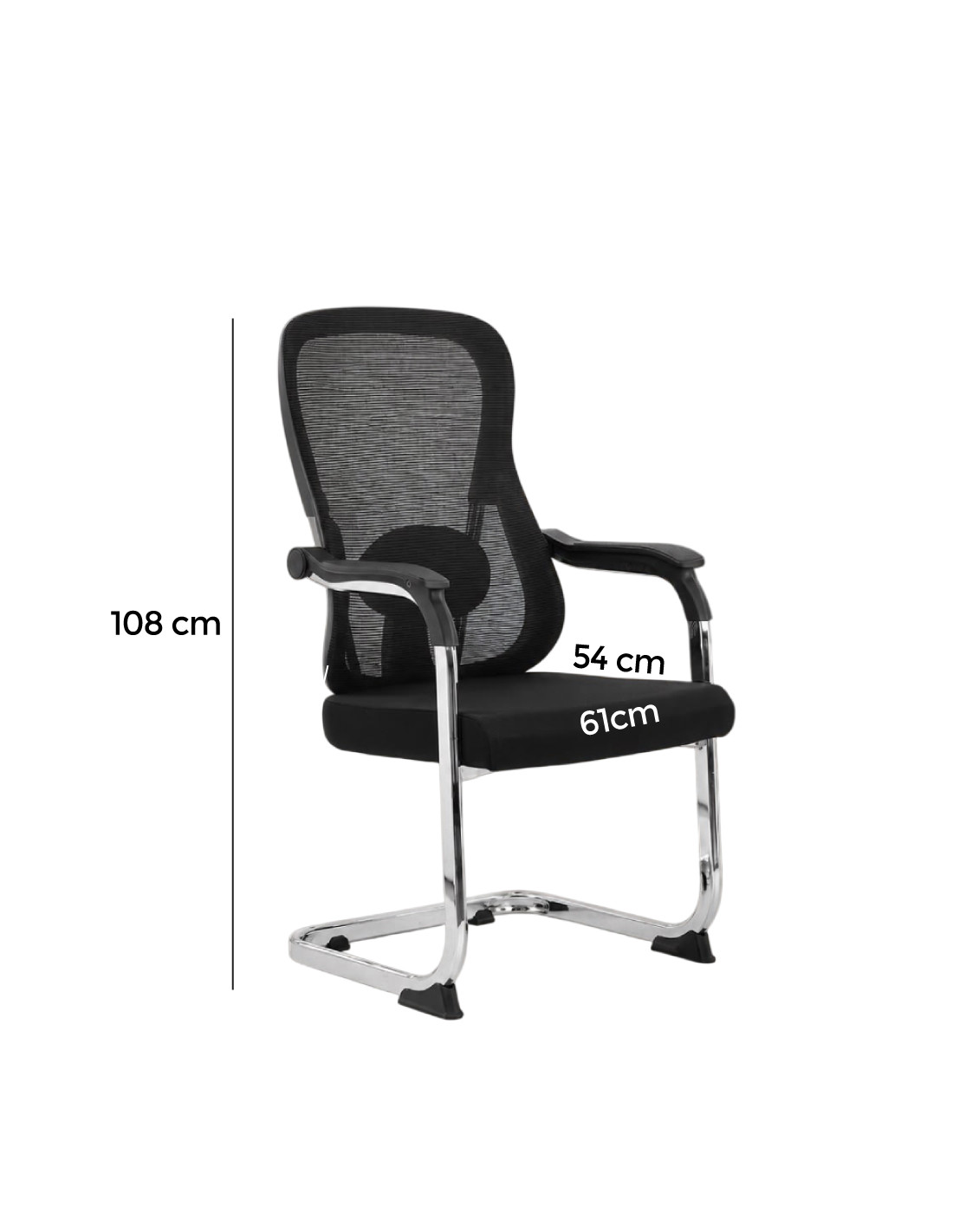 SILLA FIJA SOFIA COLOR NEGRO