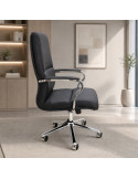 SILLA OFICINA BELEN CUERINA NEGRA