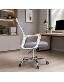 SILLA OFICINA ARIA TELA GRIS