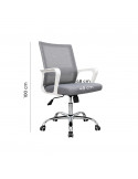 SILLA OFICINA ARIA TELA GRIS