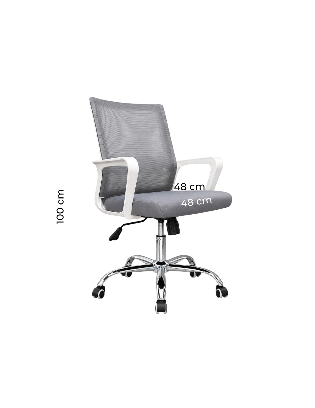 SILLA OFICINA ARIA TELA GRIS