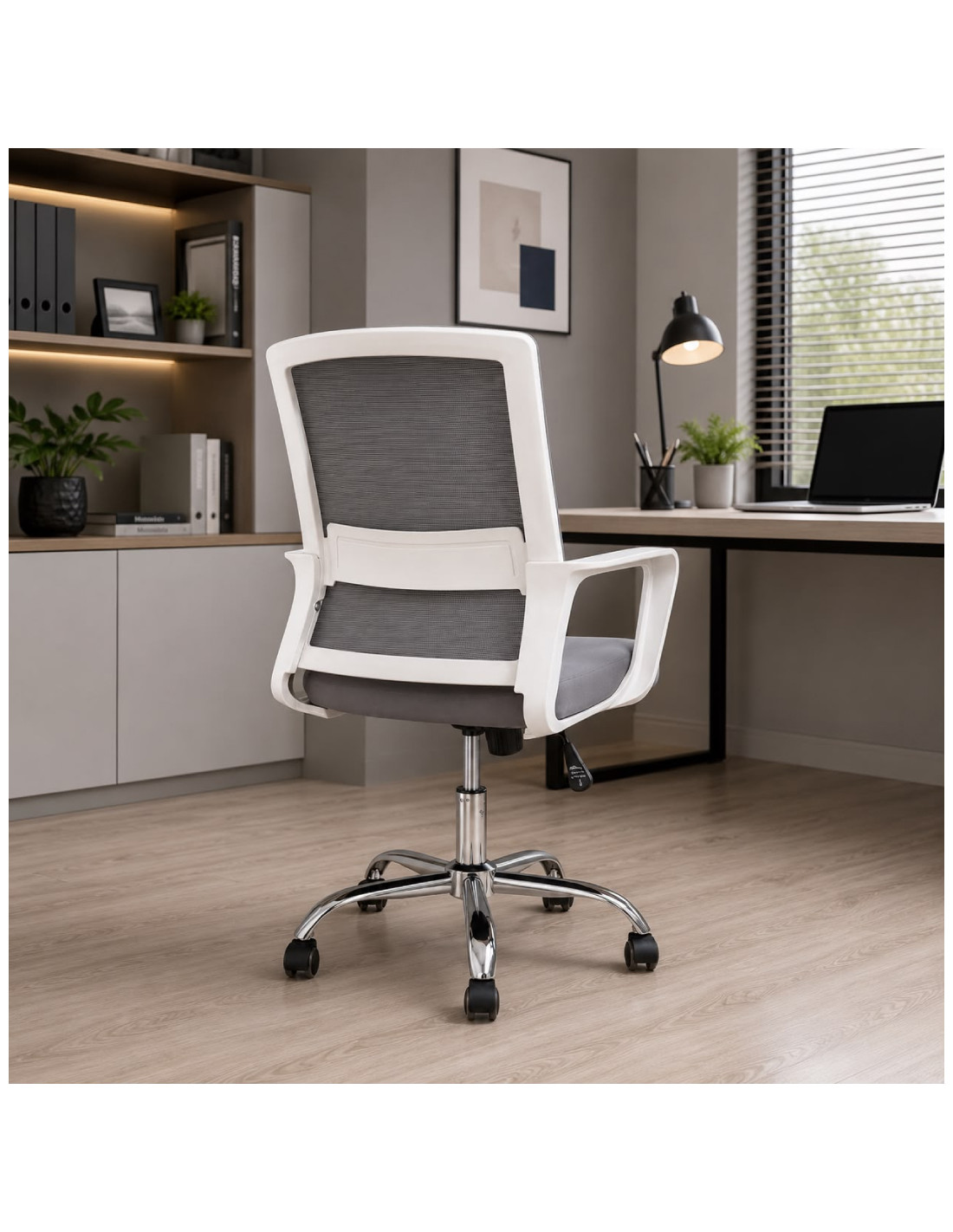 SILLA OFICINA ARIA TELA GRIS