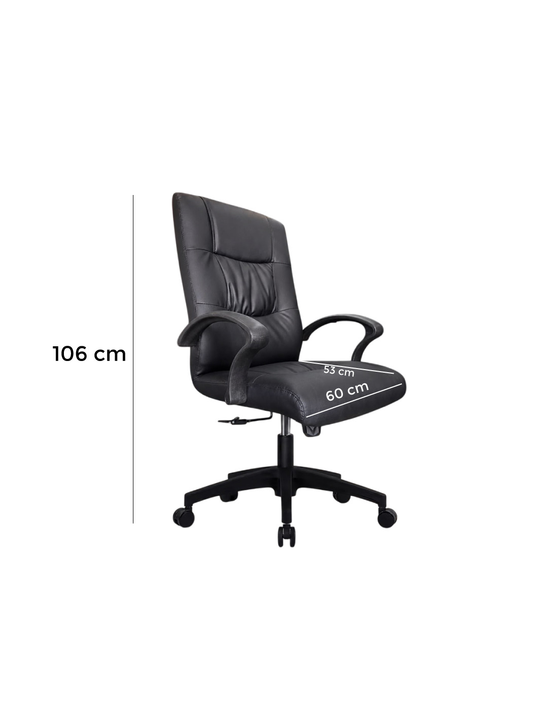 SILLA OFICINA EUFORIA COLOR NEGRO