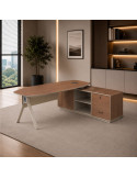 ESCRITORIO ARIANA  COLOR NOGAL/BEIGE DE 160CM*750CM