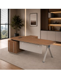 ESCRITORIO ARIANA  COLOR NOGAL/BEIGE DE 160CM*750CM
