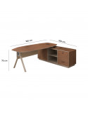 ESCRITORIO ARIANA  COLOR NOGAL/BEIGE DE 160CM*750CM