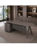 ESCRITORIO ARIANA  COLOR NEGRO/GRIS  DE 160CM *750CM