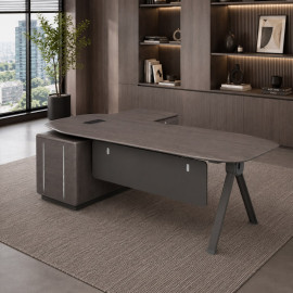 ESCRITORIO ARIANA  COLOR NEGRO/GRIS  DE 160CM *750CM