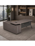 ESCRITORIO ARIANA  COLOR NEGRO/GRIS  DE 160CM *750CM