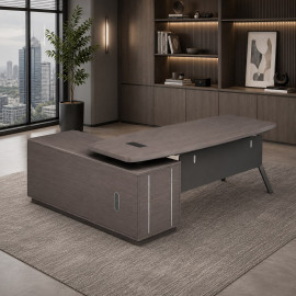 ESCRITORIO ARIANA  COLOR NEGRO/GRIS  DE 160CM *750CM 2