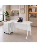 ESCRITORIO IVETTE VIDRIO TEMPLADO BLANCO  DE 120CM*60CM
