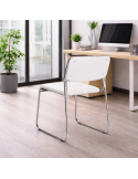 SILLA VISITA MUHA COLOR BLANCA