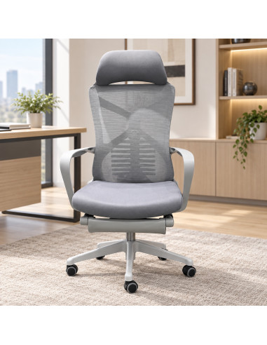 SILLA EJECUTIVA KAREN GRIS