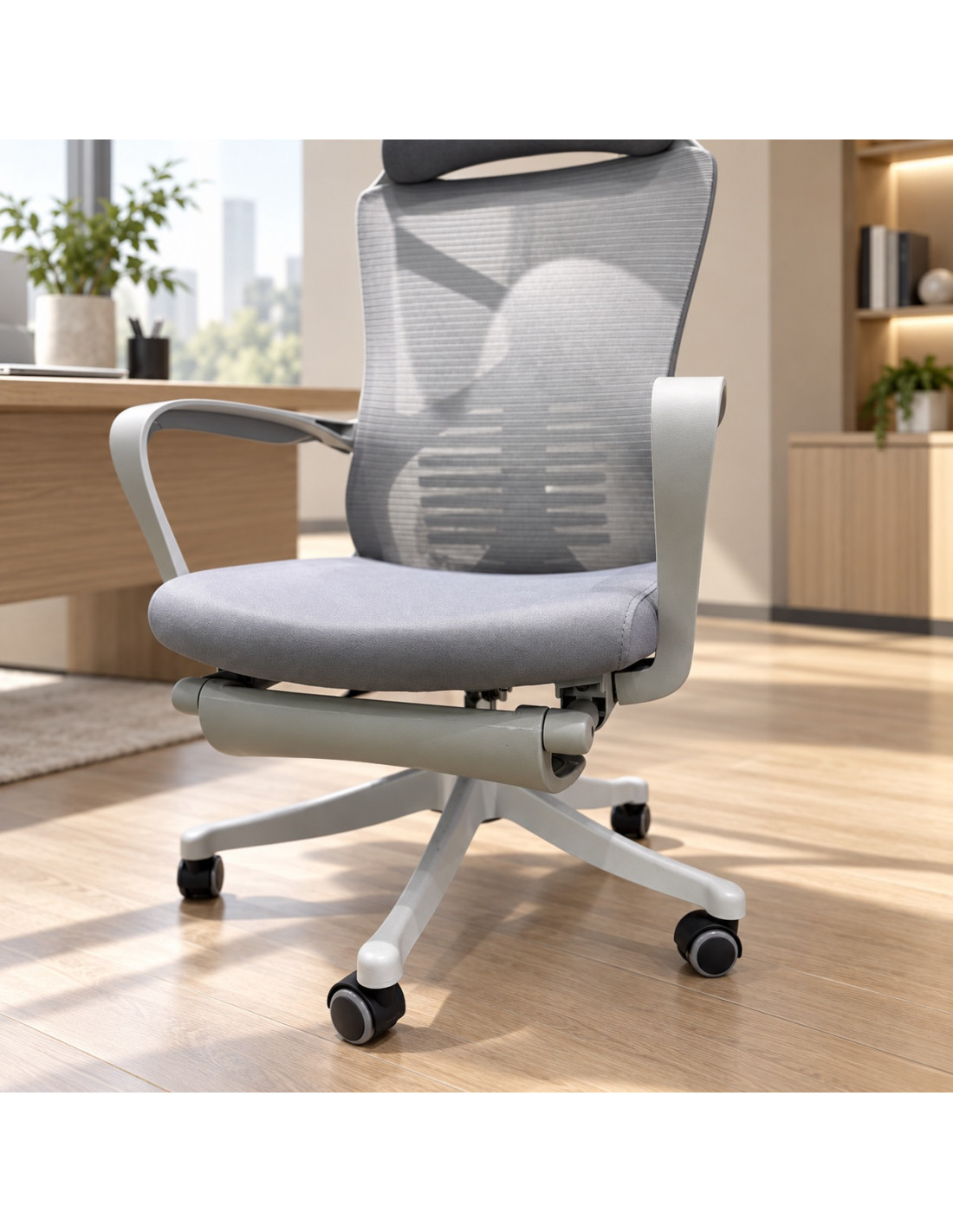 SILLA EJECUTIVA KAREN GRIS