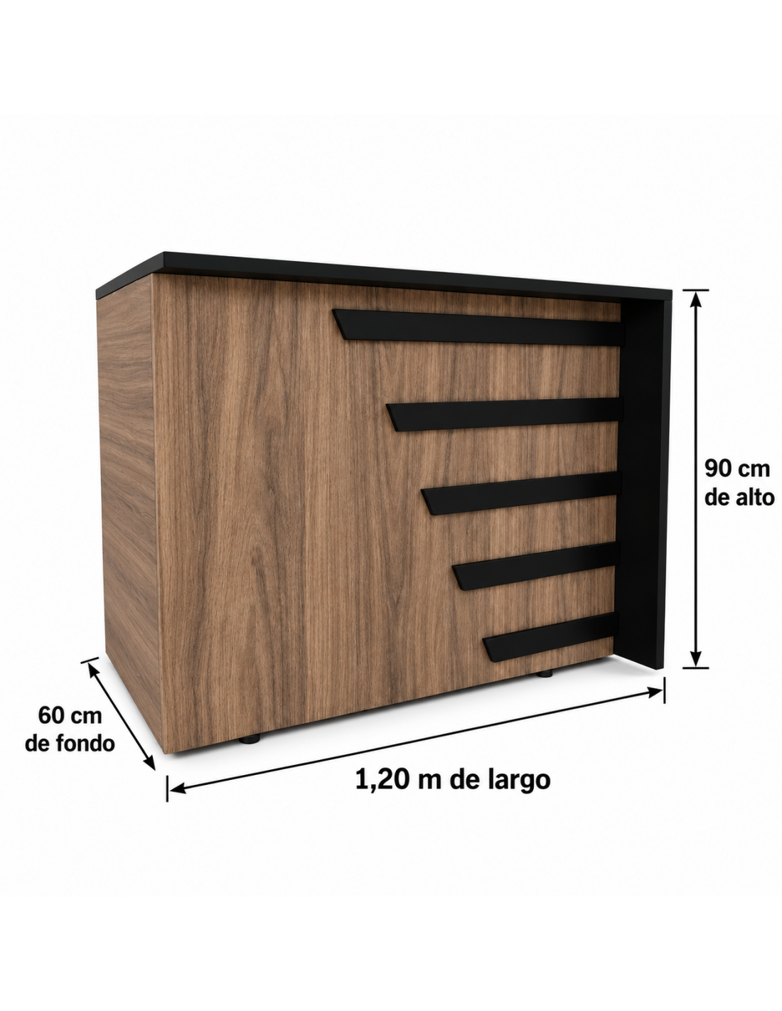 COUNTER RECEPCIÓN RUSTIK 120CM