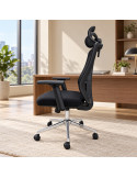 SILLON DE OFICINA ROSA COLOR NEGRO