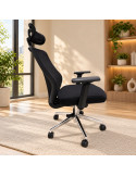 SILLON DE OFICINA ROSA COLOR NEGRO