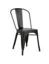 SILLA TOLIX ESTRUCTURA METALICA NEGRO