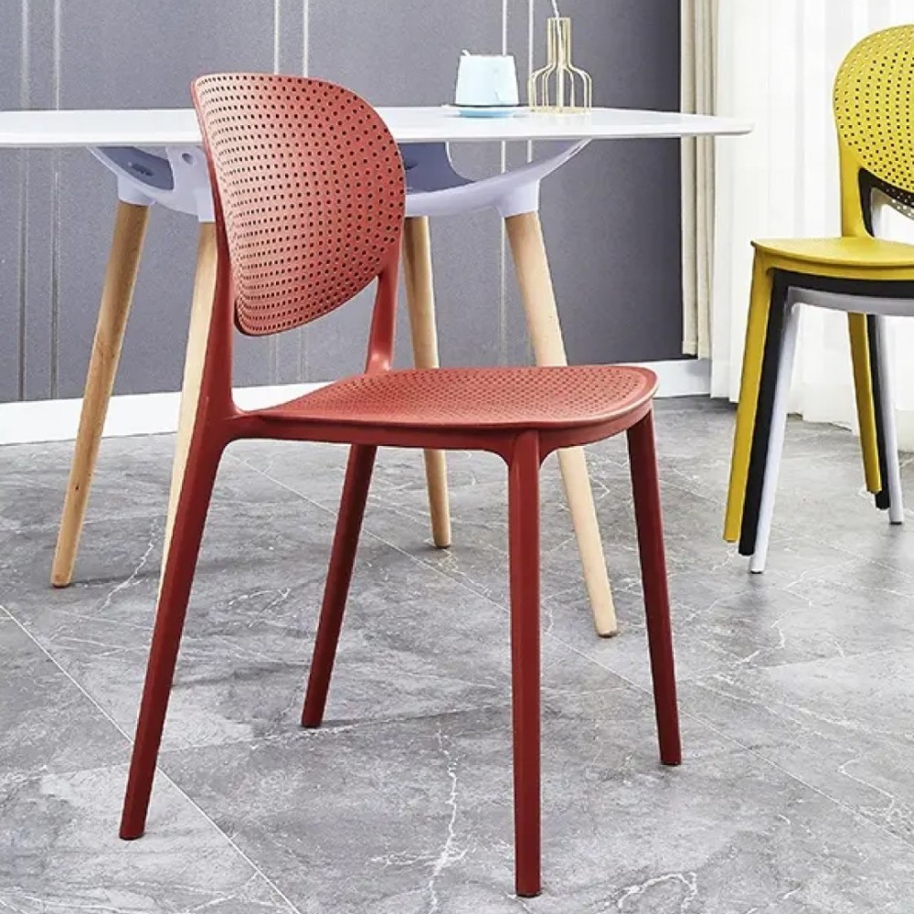 SILLA FIJA DASHA COLOR ROJA