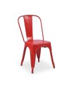 SILLA TOLIX EN ESTRUCTURA METALICA ROJA